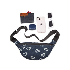 Denim Hearts Fanny Pack -  Label Dimple Raghani